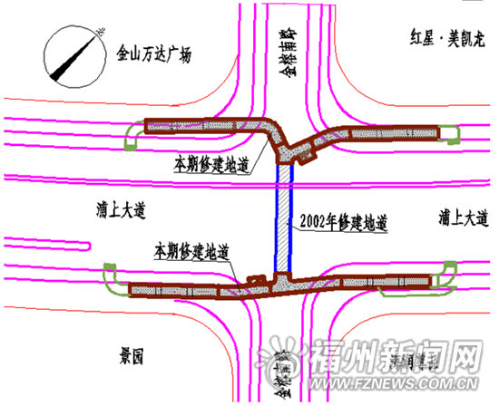 浦上大道兩處地下通道明日啟用　過(guò)街更省時(shí)安全