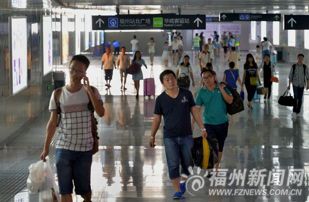 福州火車站南北廣場恢復正常運轉　旅客明顯增多