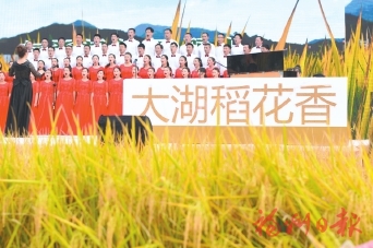 用金色豐收祝福祖國