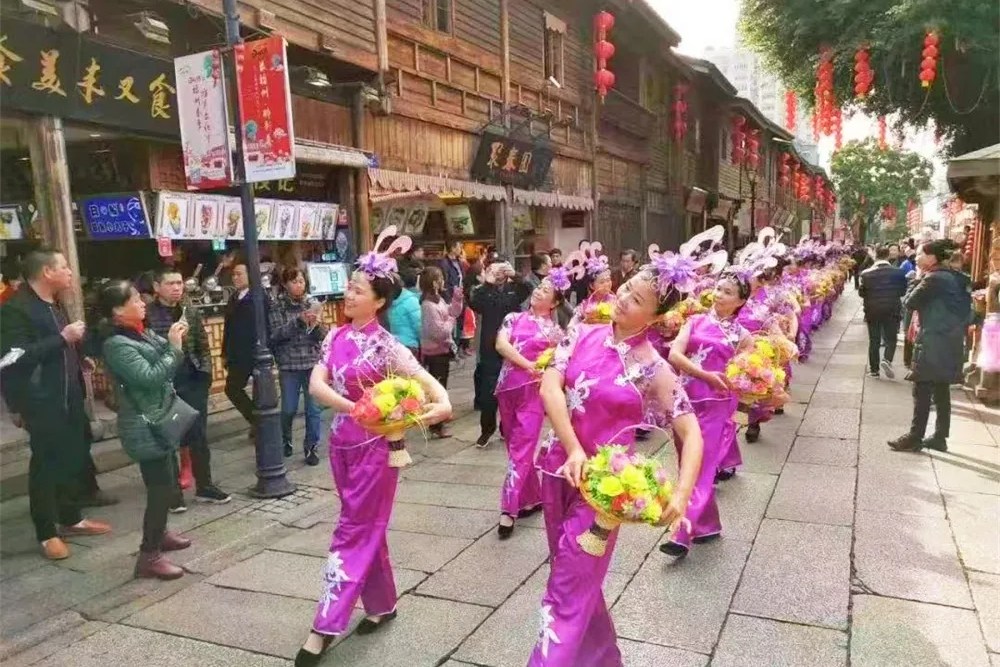 喜慶,！好看！閩侯這群人還原了“挑花擔”,！
